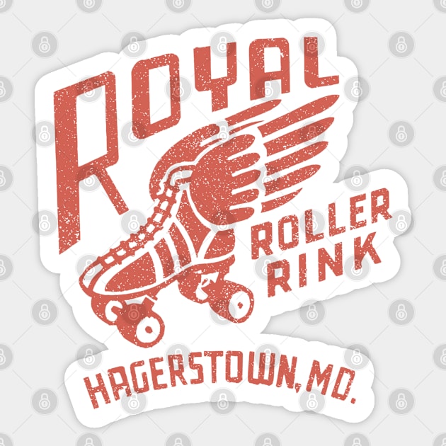 Vintage Roller Skating Hagerstown Maryland Sticker by Timeless Chaos